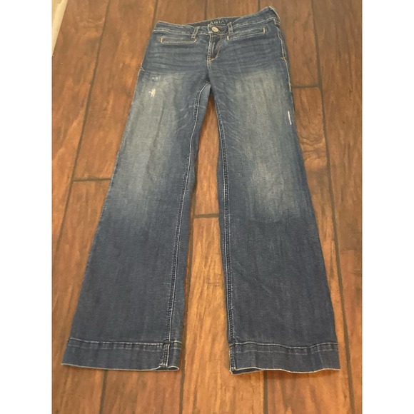 ariat Denim - Ariat Womens Blue Jeans Wide Legs Size 27